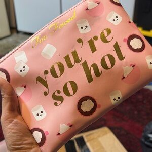 Too Faced Pink 'You're So Hot' Cosmetic Bag